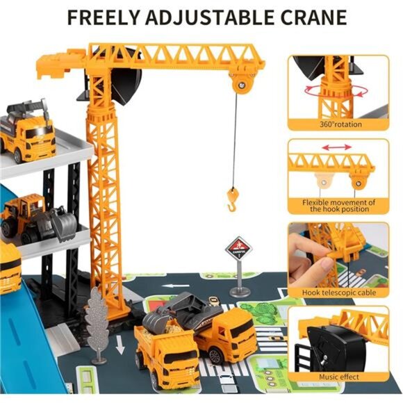 Construction Truck Toys for 3 4 5 6 Year Old Boys, 60PCS Kids Engineering Trucks - Picture 4 of 8